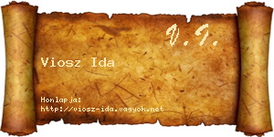Viosz Ida névjegykártya